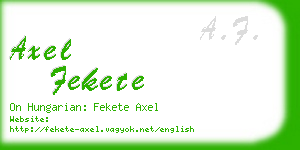 axel fekete business card